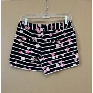 Elle NWT Venice Black/White/Pink Mid-Thigh Relaxed Hip & Legs Stretchy Shorts 4